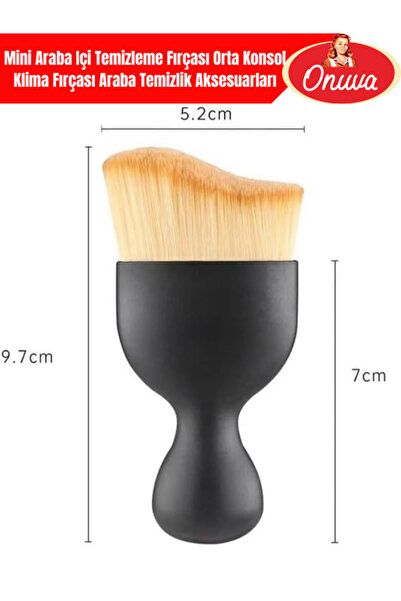 ONUVA Mini Araba Içi Temizleme Fırçası Orta Konsol Klima Fırçası Araba Temizlik Aksesuarları