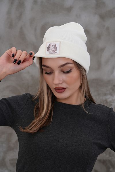Glove workshop Beanie Beanie unisex cu logo (FRANKLIN) - cremă