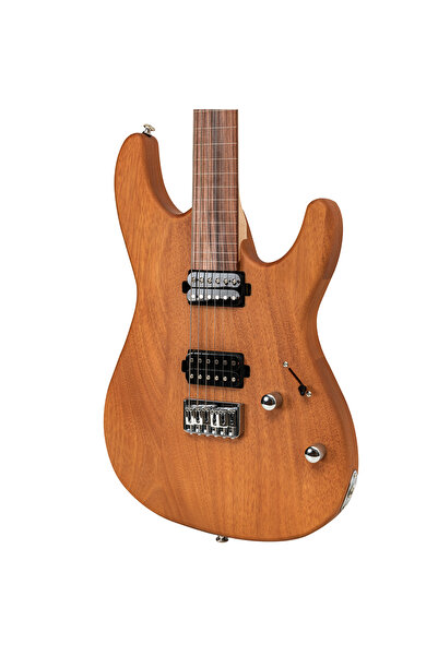 VALLER FTS300A Mat Koyu Kahve Okoume Ağacı HH Aktif Perdesiz Elektro Gitar