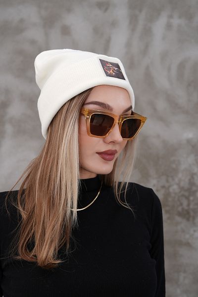 Glove workshop Unisex Beanie Beanie με λογότυπο - Cream DRIVE