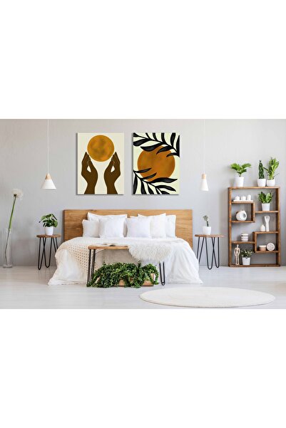 bestablo 2 piese de pictură pe pânză în stil boho