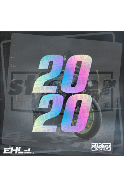 Sticker Works 2 قطعة ملصق محرك رقم 30 - هولوغرام