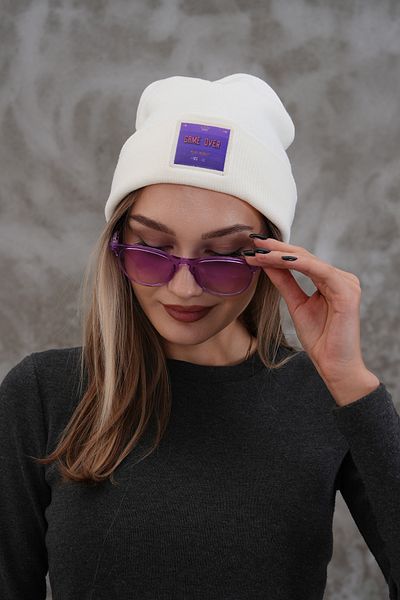 Glove workshop Unisex Logo Beanie - Game Over, Cream