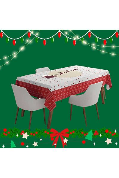 FILO HOME Sleigh Deer Figured Tablecloth 160*220 cm