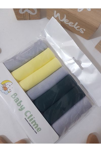 Baby Clime Combed Cotton Baby Mouth Cloth Set of 7 22X22 cm Mouth Wipes 100% Cotton Soft Fabric