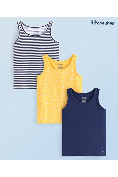 Honeyhap مجموعة من 3 سترات جيرسي مفردة من القطن الإيلاستان الفاخر - متعددة ال...