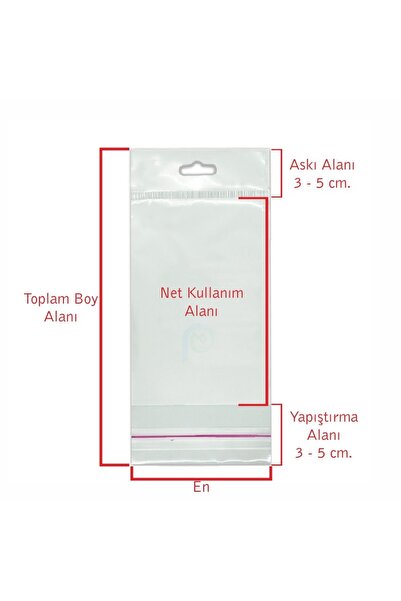 CarpCorn 16x35 cm(Kapalı Hali 16x25 cm) 100 Adet Askılı-Meksika Şapkalı Poşet