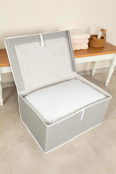 PONÇİK STORE Mega Size 1 Piece Box with Lid 60*40*30* Grey