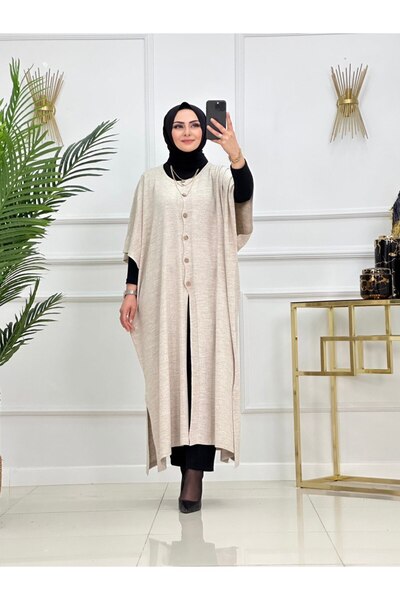 Enans Design Kadın Triko Panço, Elbise Panço