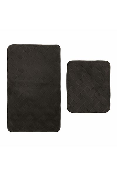 Karaca Home Carving Bath Mat Anthracite