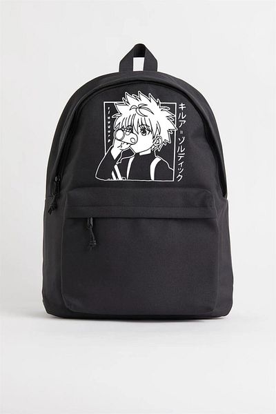 Le Savu Sevunera Black Color Hunter X Hunter Killua Printed Daily Use Backpack