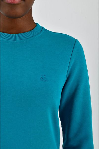United Colors of Benetton Women's Left Chest Logo Detailed Sweatshirt