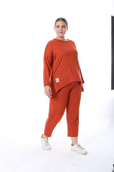 özle fashion Дамски модерен бродиран костюм с големи размери