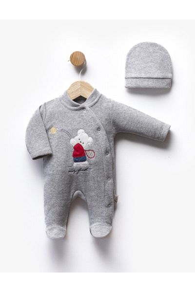 BEREKET BABY Baby Boy Romper Lace Long Sleeve Buckle Gift 3-12 Months