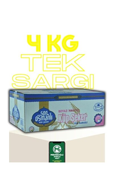 Madanoğlu ticaret Son Osmanlı Küp Şeker Tek Sargılı 4 kg
