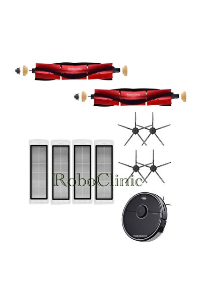 Roboclinic Perie compatibilă cu aspiratorul robot Roborock S5 Max, set de filtre Hepa-10 bucăți