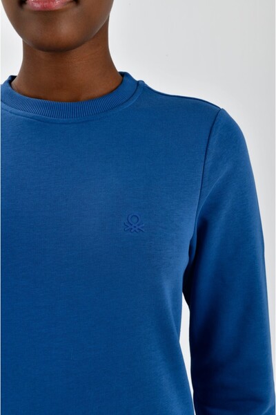 United Colors of Benetton Дамски суитшърт с лого вляво на гърдите