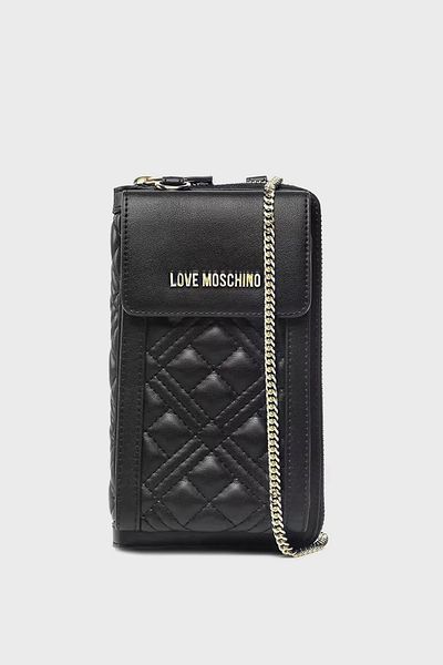 Love Moschino Quilted Portfolio Wallet with Detachable Chain Strap - Jc5682Pp0Lla0000