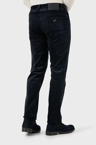 Emporio Armani Cotton Blended Velvet Trousers