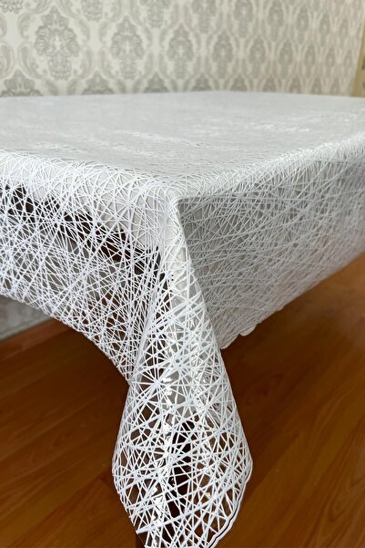 Pimula home مفرش طاولة منقوش بحبل شفاف من مادة PVC_1032-a