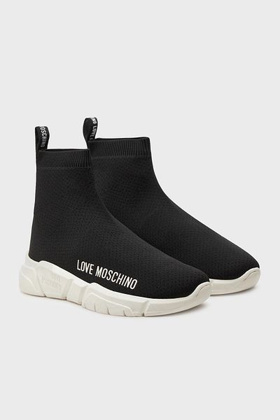 Love Moschino High Top Sneaker Shoes with Logo Shoes Ja15343G1Liz4000