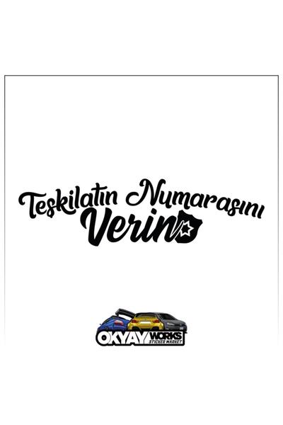 OkyayWorks ملصق رقم الوكالة - أسود