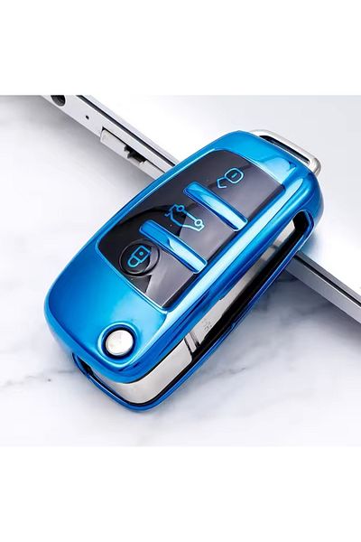 emii auto spare parts Blue for Audi A3 8P A4 B7 B8 B5 B9 B6 A1 A5 Q7 Q5 A6 4F C6 C5 C7 C4 Key Case