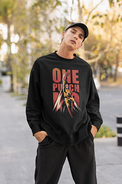 SEVBANO Unisex velika majica sa motivom Saitama iz anime filma One Punch Hero