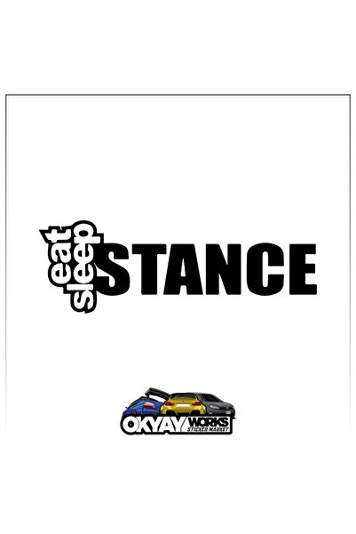 OkyayWorks ملصق Eat Sleep Stance