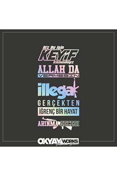 OkyayWorks مجموعة ملصقات النوافذ الخلفية الهولوغرام 12