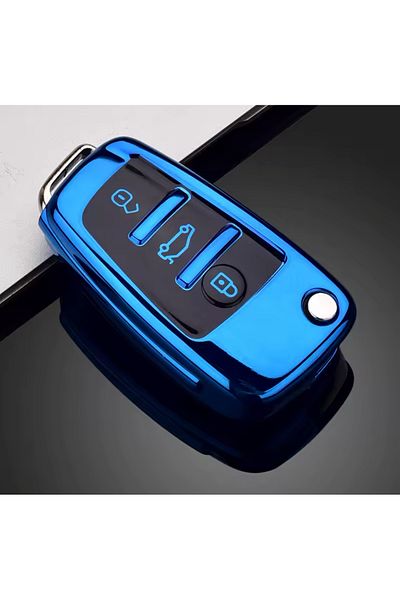 emii auto spare parts Blue for Audi A3 8P A4 B7 B8 B5 B9 B6 A1 A5 Q7 Q5 A6 4F C6 C5 C7 C4 Key Case