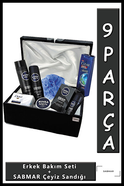 NIVEA Damat Bohçası Nişan Bohçası Erkek Bakım Seti - Sabmar Damat Çeyiz Sandı...