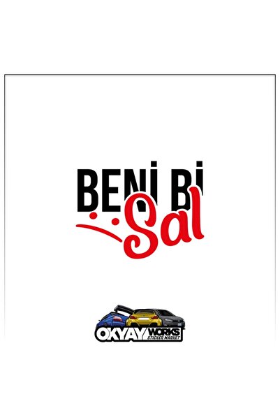 OkyayWorks ملصق Beni Bi Sal - ملصق أسود للسيارة والدراجات النارية