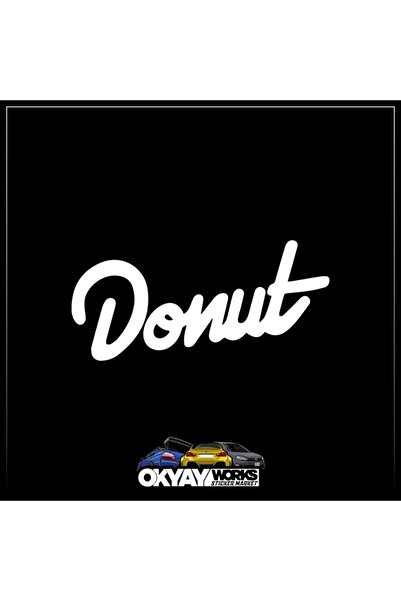 OkyayWorks Donut Sticker - White- Car-Motorcycle Sticker