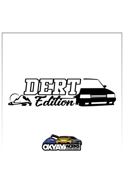 OkyayWorks ملصق Dert Edition - ملصق أسود للسيارة والدراجة النارية