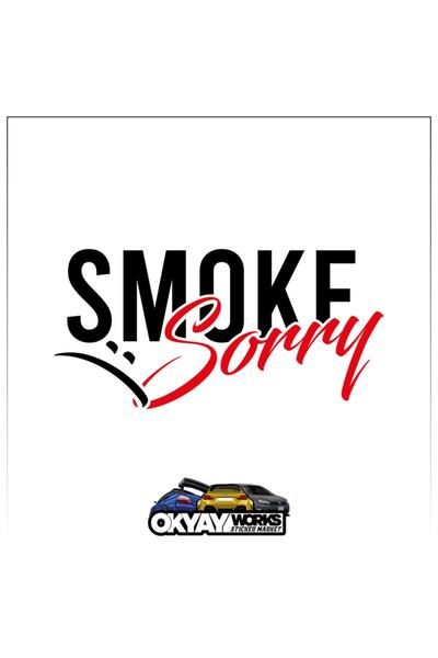 OkyayWorks ملصق سموك آسف - أسود