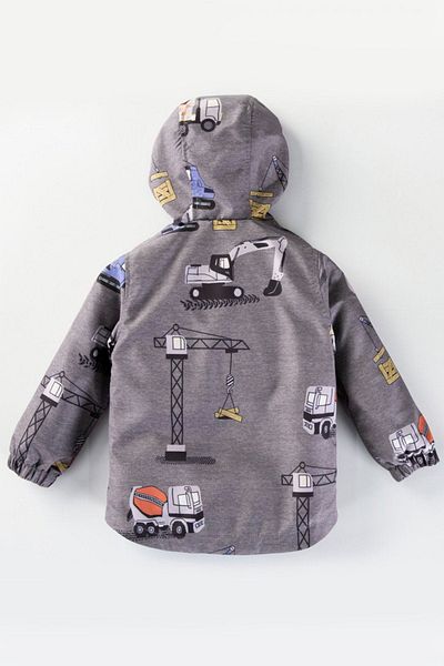 MDM Scoop Patterned Zippered Cotton Lined Hooded Pocket Baby Girl Boy Raincoat Coat Overalls Children