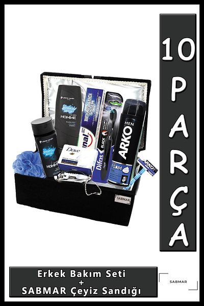 Arko Men Комплект за годеж на младоженеца Мъжки комплект за подстригване Sabmar Groom Dowry Chest Groom Bundle2022040hc Черен