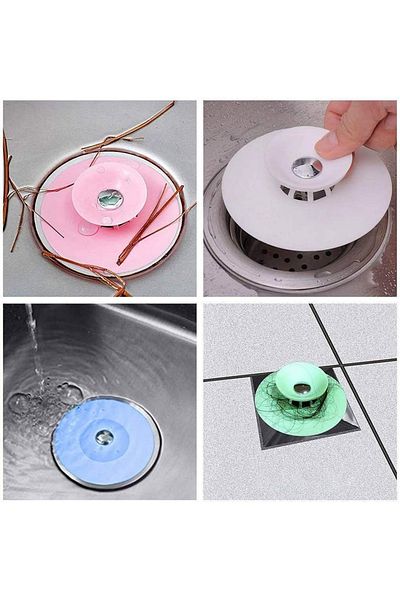 MAİN SHOP 1 Pcs Silicone Sink Stopper and Strainer - Anti-clogging