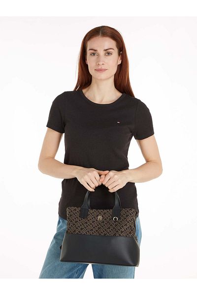 Tommy Hilfiger Th Jacquard Med Satchel - Jacquard Med Satchel with Stylish Design