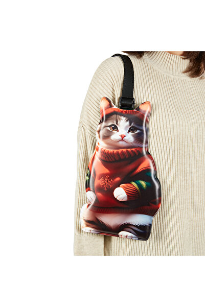 Funny Design Snow Cat Design Shoulder Bag