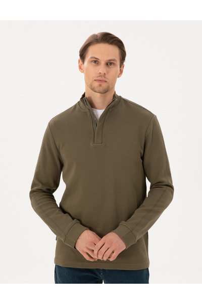 Pierre Cardin Koyu Haki Regular Fit Sweatshirt 50296505-VR111