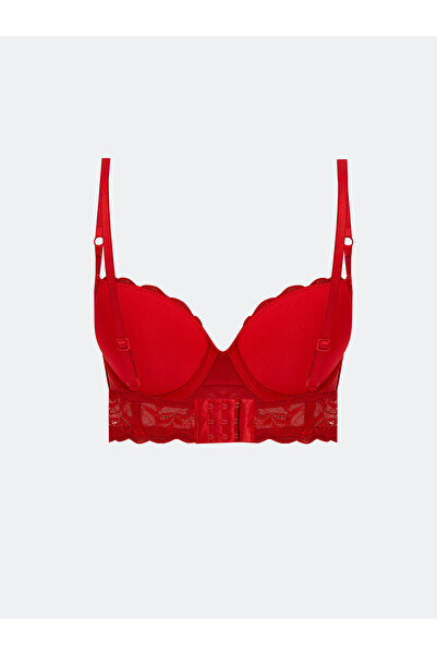 LC Waikiki Lcw Dream Red Underwire Unpadded Lace T-Shirt Bra