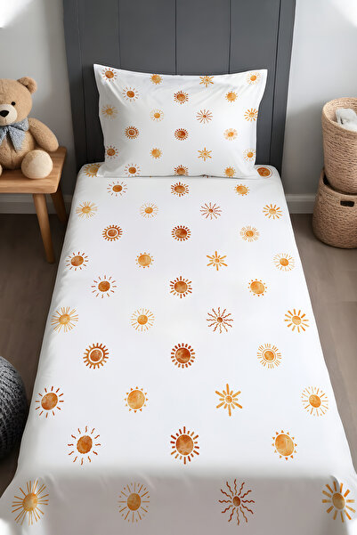 EVPANYA Bohem Güneşler Desenli Yatak Örtüsü ve Yastık Kılıfı