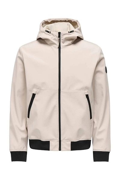 Only & Sons سترة بومبر سوفتشيل للرجال - فضي 22029276   Onsbowie