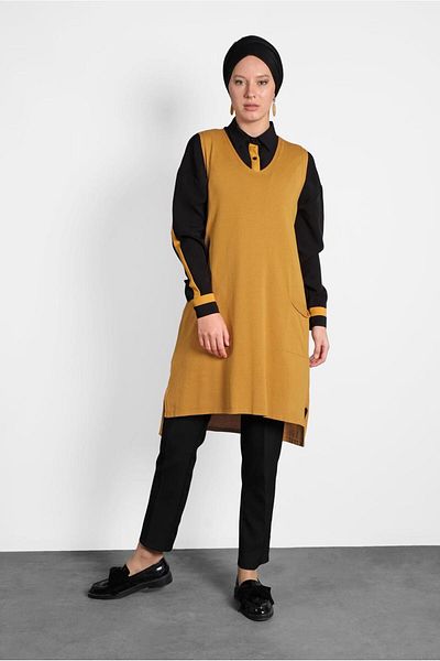 Alvina V-Neck Knitting Sueveter 40071