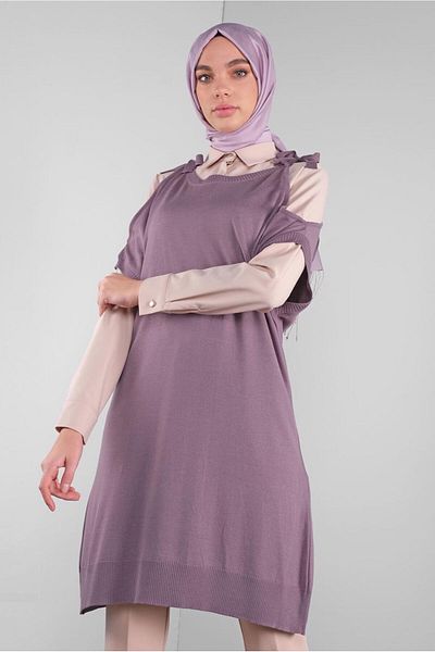 Alvina Lace-Up Kit Sweater 41038