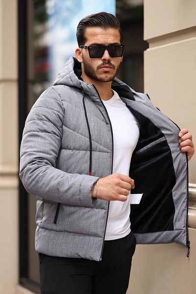 Delpino Nepromokavý pánský nafukovací kabát s kapucí