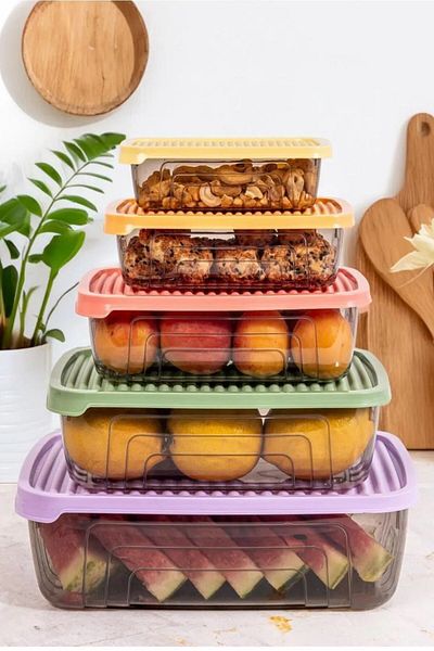 JASPER Colorful Food Storage Rectangular Set of 5