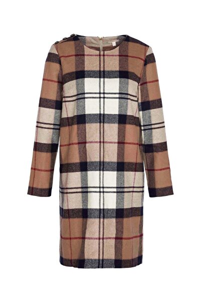 Barbour Nancy Tartan Mini Elbise Br37 Hessian Tartan